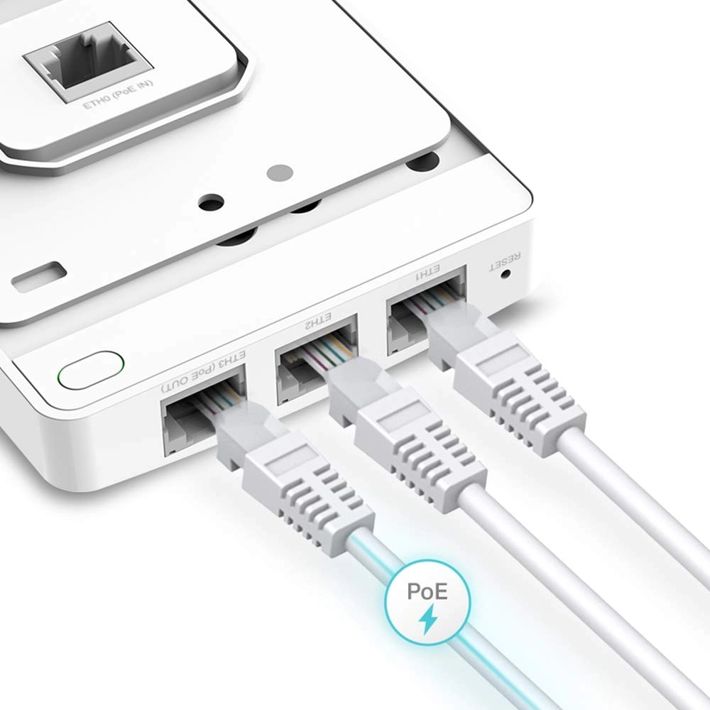 TP-Link Omada AC1200 Wireless MU-MIMO Gigabit Wall Plate Access Point (EAP235-Wall) view 3
